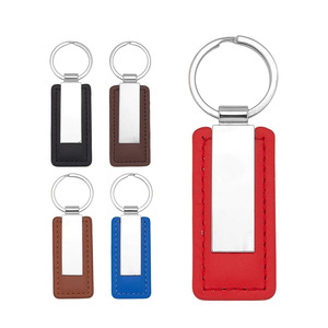Wholesale Products <b>Custom</b> Your logo Leather Keychain - Product Image 1
