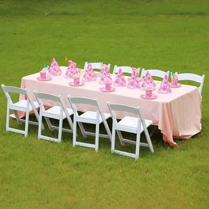 كراسي أطفال قابلة للطي متينة للاستخدام الخارجي، كراسي بلاستيكية محمولة بيضاء للحدائق والحفلات والمطاعم والمنتزهات - Product Image 1