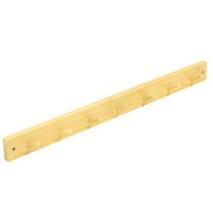 Bamboo wall-mounted <b>clothes</b> <b>rack</b> and hooks for bedroom, living room, entryway, and bathroom. - Product Image 3