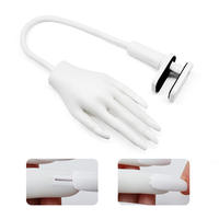 Mano de Silicona para Práctica Profesional de Uñas, Flexible y Móvil, con Puntas de Uñas Reemplazables, Mano de Maniquí para Arte de Uñas