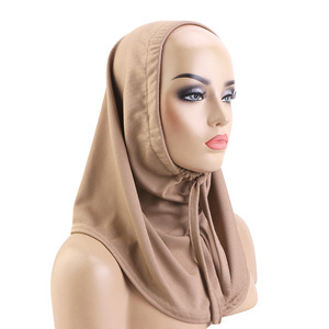 HZM-26144 Foulard Châle pour Femmes de Malaisie et d'Indonésie, Sous-Hijab Uni, <span class=keywords><strong>Bonnet</strong></span> Hijab Instantané - Product Image 1