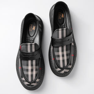 Zapatos Deportivos Retro Cómodos para Hombre, de Caña Alta, con Parte Superior de Cuero Genuino, Cierre con Cordones, Antideslizantes - Product Image 4