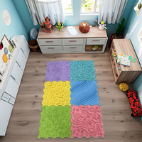 Tapis sensoriel anti-stress et de décompression, ensemble de modules, tapis de puzzle, jeu, tapis d'acupression pour les pieds, couleur personnalisée, 3-6 ans, intérieur, 30x30cm, TPE