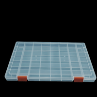 Boîte de rangement en plastique transparent à 48 compartiments, boîte en PP, ouverture indépendante du couvercle pour perles, autocollants, fournitures d'art et d'artisanat