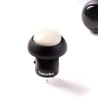 Bouton poussoir LED pour machine de jeu d'arcade, IP67, 12 mm, 2 broches