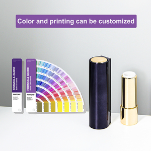 Sang Trọng Tùy Chỉnh Vòng Màu Đen Vàng Rỗng Trường Hợp Son Môi Nhựa Son Môi Ống Với Gương Và Hình Dạng Nút - Product Image 5