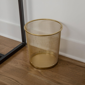 Nhà văn phòng Phụ Kiện Vàng lưới kim loại thùng rác có thể lãng phí giỏ giấy - Product Image 3