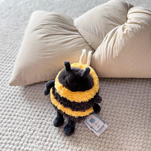 Peluche Abeille <span class=keywords><strong>Albi</strong></span> Travailleur de la marque britannique JE, en polyester doux et coton PP, jouet en peluche mignon en forme d'insecte, cadeau unisexe pour adolescents et adultes - Product Image 1