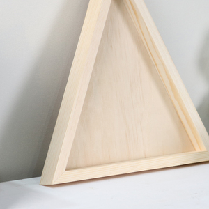 Panneau mural triangulaire en bois creux non fini, <span class=keywords><strong>impression</strong></span> UV pour annonce de <span class=keywords><strong>naissance</strong></span> personnalisée, décoration intérieure, art DIY, panneau en bois - Product Image 3