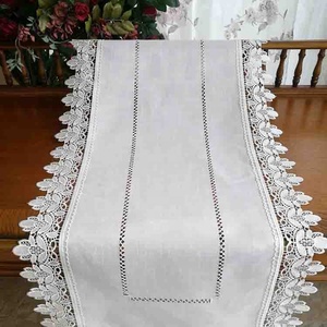 Puro <span class=keywords><strong>lino</strong></span> tovaglia da sposa tradizionale di colore solido tovaglia - Product Image 2