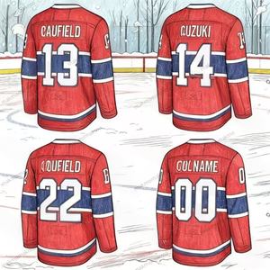 New Atacado Montreal Ice Hockey Jersey Alta Qualidade Costurado #13 Cole Caufield #20 Juraj Slafkovsky Team Sportswear Jerseys - Product Image 1