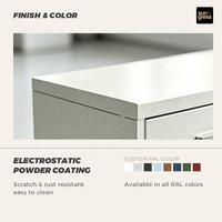 Armoire Métallique Ventilée à Double Porte Verrouillable en Acier Robuste pour Salle de Sport, Garage, Atelier, Buanderie, Rangement d'Outils - Vente en Gros