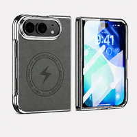 Étui de téléphone portable pliable magnétique antichoc au toucher doux, design de luxe haut de gamme pour Apple Duo
