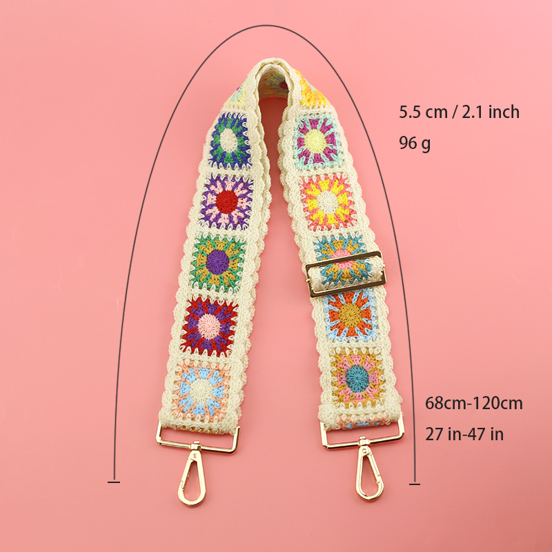 完売品⭐︎gypsohila⭐︎Daisy Crochet Strap[Long] Daisy Crochet Purse Pattern Sunflower Bag With Strap Granny