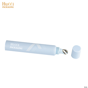 Tube souple bleu personnalisé D19 de 10 ml à 25 ml pour emballage de crème pour les yeux, gel ou sérum, avec applicateur en alliage de zinc - Product Image 2