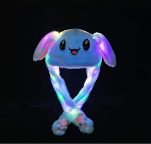 Mũ Mềm Đầu Động Vật Thỏ Tai Dài Di Chuyển Bằng Đèn Led Sáng Bóng Giá Nhà Máy Trực Tiếp - Product Image 3