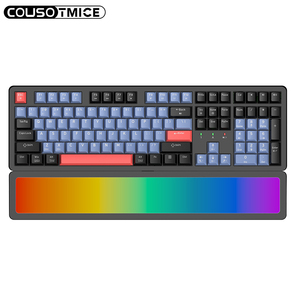 <span class=keywords><strong>Clavier</strong></span> crémeux <span class=keywords><strong>Bluetooth</strong></span> 5.0/2.4GHz/filaire avec pavé numérique <span class=keywords><strong>Clavier</strong></span> mécanique sans fil RGB à commutation à chaud pour jeux avec repose-poignets - Product Image 6