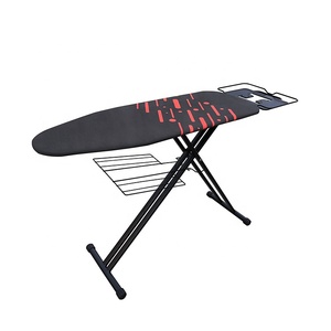 Grande planche de fer personnalisée au design planche à repasser pliable avec dessus en maille avec porte-<span class=keywords><strong>vêtements</strong></span> <span class=keywords><strong>et</strong></span> grand repose-fer - Product Image 5