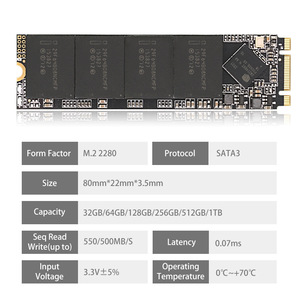 <b>Ssd</b> <b>M.2</b> 2280 Sata Ngff Solid State Drive 128gb 256gb 512gb 1tb <b>2tb</b> 4tb Tlc Flash Industrial Computer Accessory - Product Image 2
