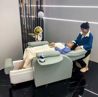 Fauteuil de massage électrique pour pédicure, salon de beauté, canapé de pédicure, lit de bain de pieds inclinable avec système de jets sans tuyauterie et bain à remous