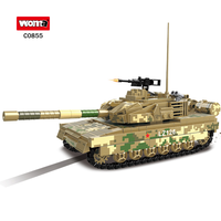 WOMA TOYS C0855 Army WW2 Building Block Military Brick tanque de guerra Tank Model Kit