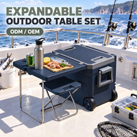 Glacière portable à roulettes isolée pour camping, plage, pique-nique, voyage en voiture, extérieur – Vente directe usine OEM