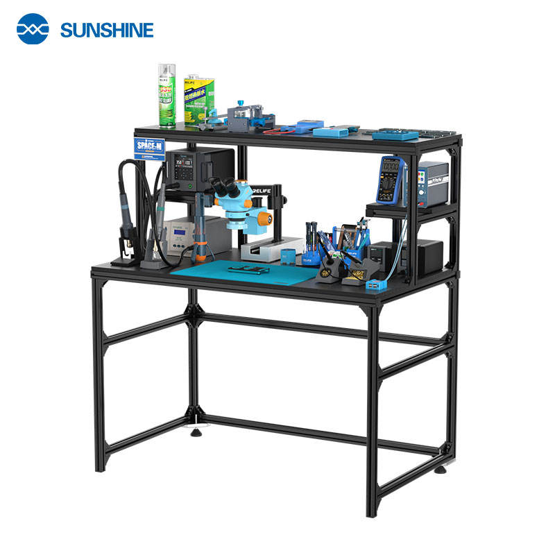 SUNSHINE SPACE-M Black Aluminum Alloy Workbench for E-Device Repair