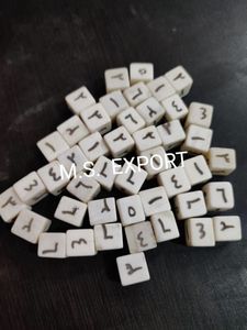 Dados de Ludo de Hueso de Búfalo Pulido de Alta Calidad, Doble Ojo, Naturales, Tamaño Personalizado, Estilo Romántico, Dados de Juego Antiguos Hechos en India - Product Image 3