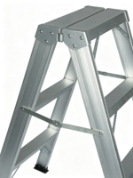 Échelle à marches en aluminium certifiée EN131, échelle pliante pour la maison avec plateau supérieur pour outils, échelle de travail portable pour l'intérieur