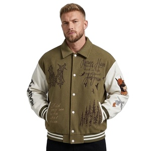 Giacca Invernale con Cappuccio Verde Bordeaux 2026 da Uomo e Donna, Stile Casual Baseball, Nuova Collezione Heavy Industry American Fashion in Pelle - Product Image 6