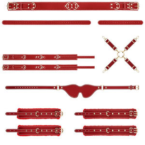 Ajustable Adulto BDSM Traje Arnés Collar Cuero Bondage Set Tobillo Muslo Puños Cruz Cintura <span class=keywords><strong>Correa</strong></span> - Product Image 4