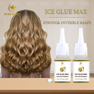 Colla per Extension di Capelli Umani Tipo Ice Glue <span class=keywords><strong>Max</strong></span> 20G Gel Nero Trasparente per Extension Uso Professionale - Product Image 5