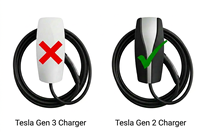 Nuevo Adaptador de Enchufe NEMA 14-50 para Conector Móvil Tesla Gen 2, Cable de Carga Estándar de 12A para Enchufe de Pared Estadounidense, 0.3M