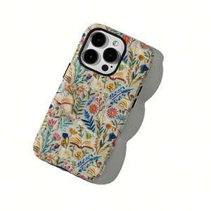 Funda de teléfono móvil con bordado de flores para iPhone 17 16 15 14 13 12 11 Pro Max Plus X XR XS Air Filin funda protectora anticaída - Product Image 5