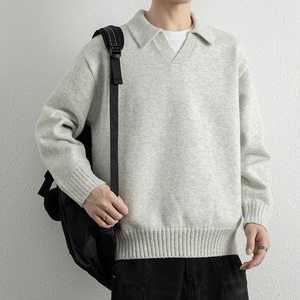 Maglione da <span class=keywords><strong>uomo</strong></span> con collo a Polo invernale in <span class=keywords><strong>maglia</strong></span> di lana Merino in misto Cashmere - Product Image 3