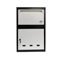 Boîte aux lettres de sécurité extérieure autoportante en acier inoxydable, étanche, durable, antivol, pour la livraison de colis