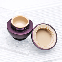 Pot cosmétique vide 5g avec couvercle, pot à crème pour le visage à double couche, design unique, pot violet