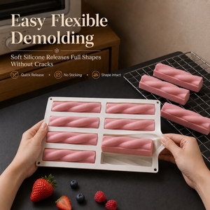 Vente chaude de qualité alimentaire Silicone <span class=keywords><strong>Twizzlers</strong></span> Forme Gâteau Moule pour Mousse Maison Chocolat ou Mousse Moule Premium Gâteau Outils - Product Image 4