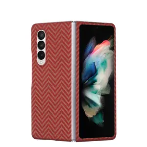 100% reine Aramid Fiber Phone Case 360 Hülle Full Hybrid Shock proof Combo Phone Cover für Samsung Galaxy Z Fold 3 5G