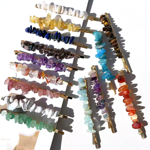 Prix de gros 7cm améthyste quartz fumé pince à cheveux en cristal pour bijoux - Product Image 1