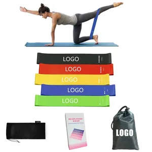 YIWU Großhandel 5 teile/satz bunte Latex Hip Bands Fitness Bands Übungen Natur latex Resistance Band