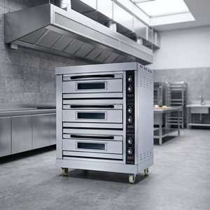 เตาอบพิซซ่าสแตนเลส AFS Equipments 3 ชั้น 6 ถาด ใช้ไฟฟ้า/แก๊ส 380V ควบคุมอุณหภูมิแยกอิสระ สำหรับเชิงพาณิชย์ - Product Image 2
