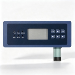 Oem Custom <b>Membrane</b> Switch Keypad Panel Pwr Run Comm Alm Eou Act Display Window Esc Ent Adhesive Pc Pet Interface - Product Image 2