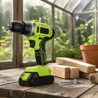Perceuse sans fil 21V Lithium-Ion, outil électrique à double vitesse, couple max. 28Nm, visseuse électrique avec lumière LED pour réparation de palettes en entrepôt