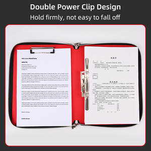 Oem bí mật PU da danh mục đầu tư với ngón tay in khóa dây kéo thiết kế văn phòng kinh doanh A4 Kích thước tập tin tài liệu tổ chức - Product Image 6