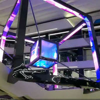 Écran mural vidéo LED flexible P5-P10 pour intérieur, film transparent auto-adhésif, compatible SDK, OEM/Agence/Distribution, pour ascenseurs