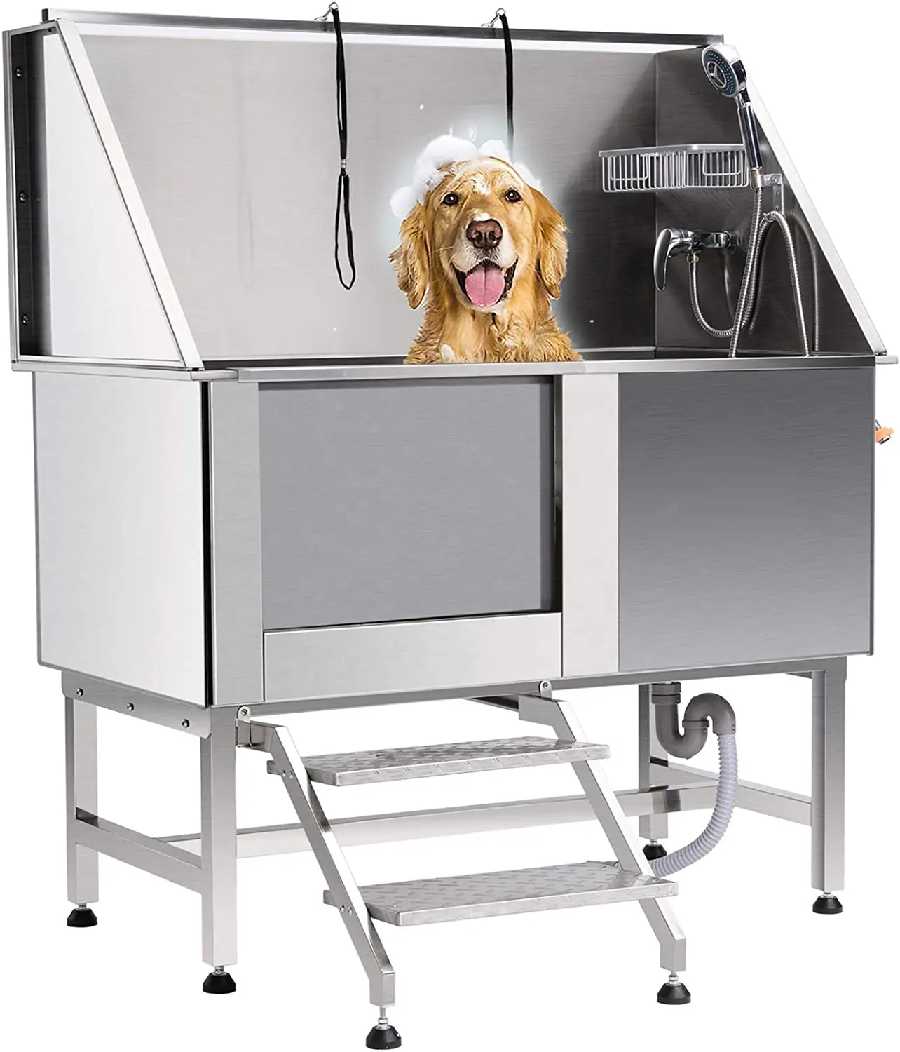 Bañera de alta calidad para mascotas, baño Superior de acero inoxidable para aseo de perros, en venta