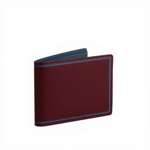Cartera de Cuero Genuino Plegable Hecha a Mano para Hombre, Tarjetero con Cierre Abierto, Corta, Impermeable, Personalizada - Product Image 5