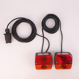 2 PCS New Magnetic Lorry Tail Light Bulbs <span class=keywords><strong>7</strong></span>-Pin Connector Reversing Break Turn Signal License Number Lamp for Truck Car Trailer - Product Image 2