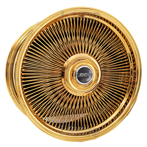 Jantes à rayons dorées de 26 et 13 pouces, style Knock-Off, 5x120.65 pour voitures classiques - Product Image 1